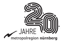 1-zeiliges Signet zum Jubiläum der Metropolregion Nürnberg - schwarz, CMYK, PDF